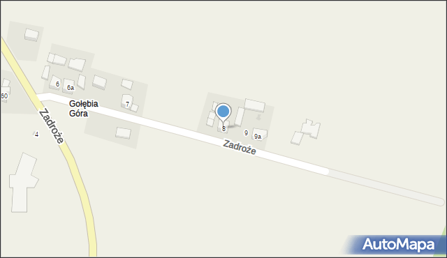 Zadroże, Kamieniec, 11, mapa Zadroże