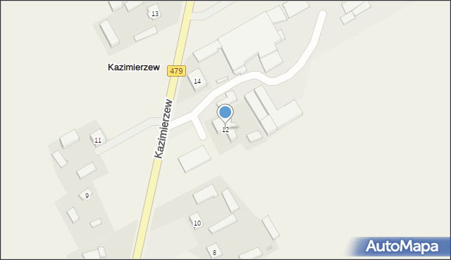 Zadzim, Kazimierzew, 12, mapa Zadzim