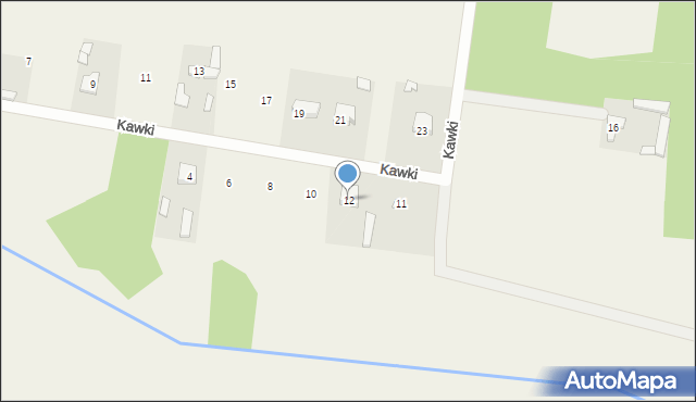 Zagórze, Kawki, 12, mapa Zagórze