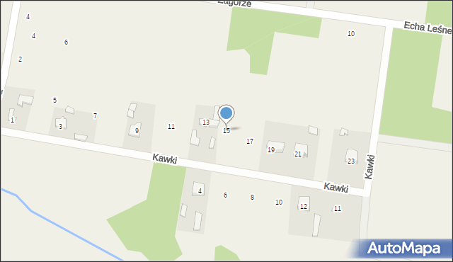 Zagórze, Kawki, 15, mapa Zagórze