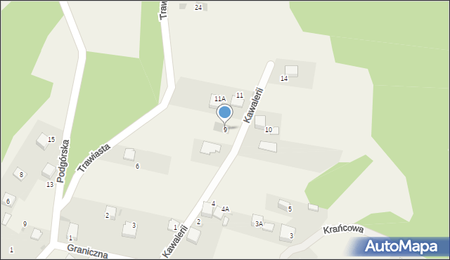 Zagórze, Kawalerii, 9, mapa Zagórze