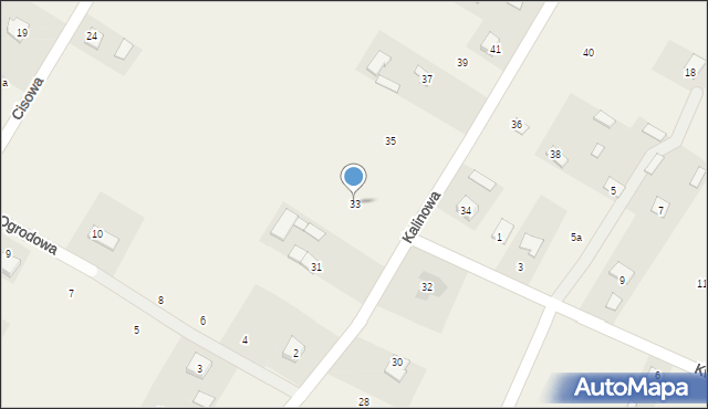 Zagrody, Kalinowa, 33, mapa Zagrody