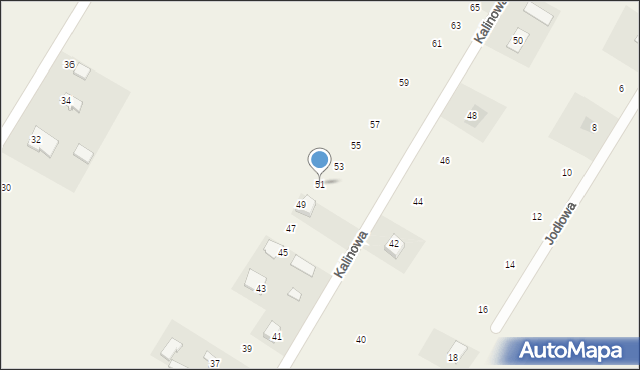 Zagrody, Kalinowa, 51, mapa Zagrody