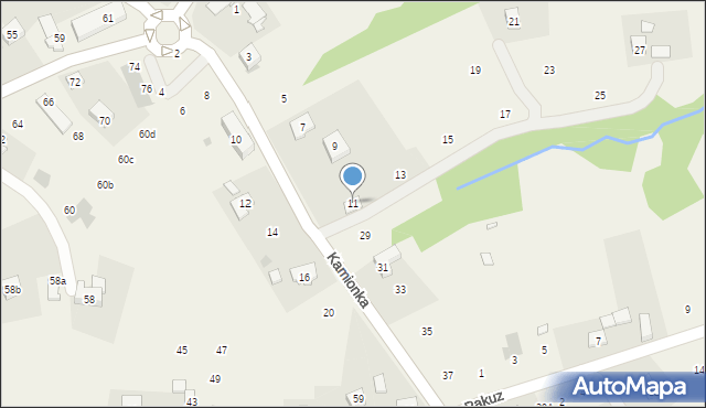 Zakliczyn, Kamionka, 11, mapa Zakliczyn