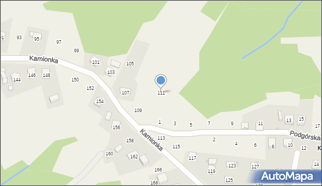 Zakliczyn, Kamionka, 111, mapa Zakliczyn