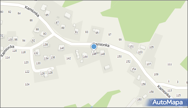 Zakliczyn, Kamionka, 146, mapa Zakliczyn