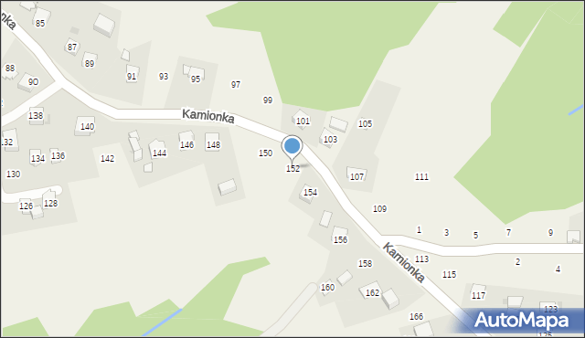 Zakliczyn, Kamionka, 152, mapa Zakliczyn