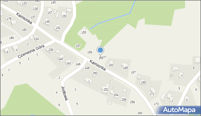 Zakliczyn, Kamionka, 161, mapa Zakliczyn