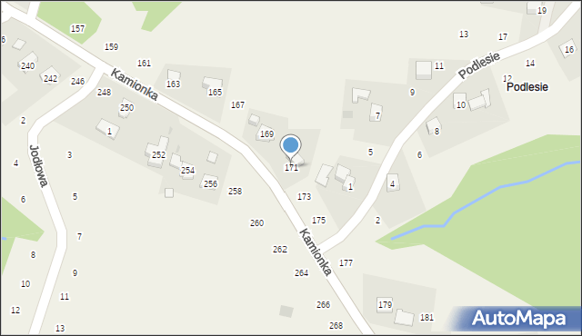 Zakliczyn, Kamionka, 171, mapa Zakliczyn