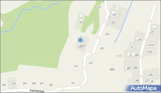 Zakliczyn, Kamionka, 215, mapa Zakliczyn