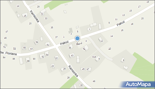 Zakliczyn, Kamionka, 39A, mapa Zakliczyn