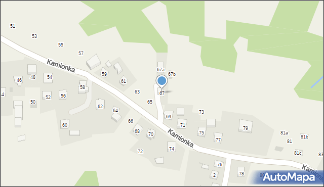 Zakliczyn, Kamionka, 67, mapa Zakliczyn