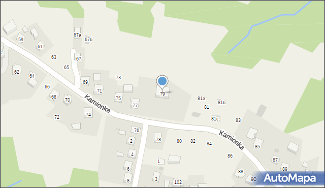 Zakliczyn, Kamionka, 79, mapa Zakliczyn