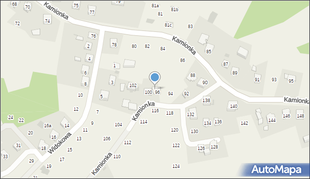 Zakliczyn, Kamionka, 98, mapa Zakliczyn