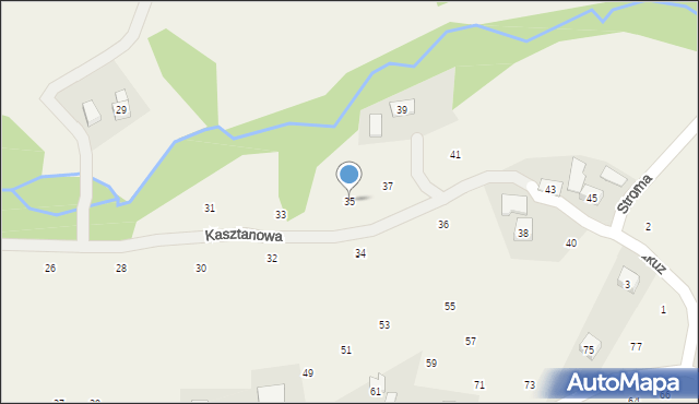 Zakliczyn, Kasztanowa, 35, mapa Zakliczyn