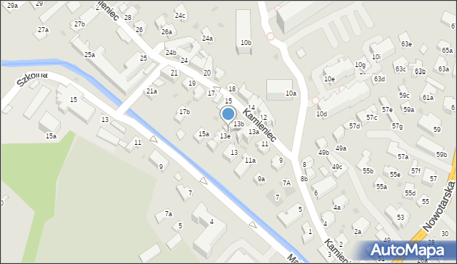 Zakopane, Kamieniec, 13d, mapa Zakopanego
