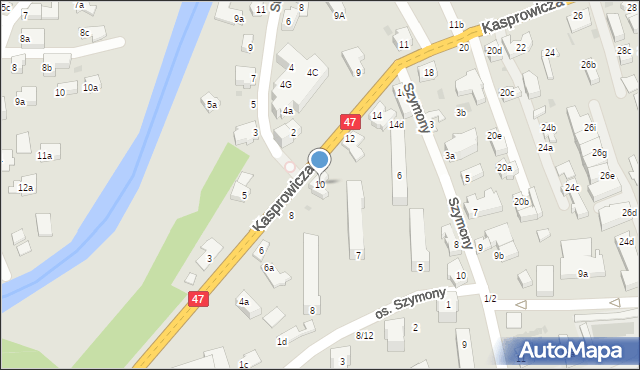 Zakopane, Kasprowicza Jana, 10, mapa Zakopanego