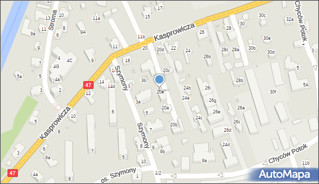 Zakopane, Kasprowicza Jana, 20e, mapa Zakopanego