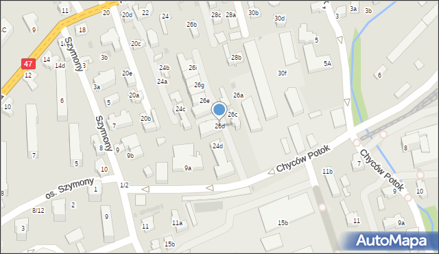 Zakopane, Kasprowicza Jana, 26d, mapa Zakopanego