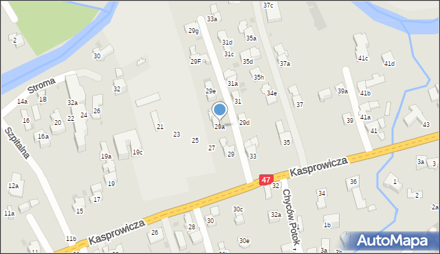 Zakopane, Kasprowicza Jana, 29a, mapa Zakopanego