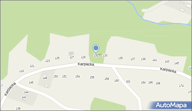 Zalasowa, Karpacka, 131, mapa Zalasowa