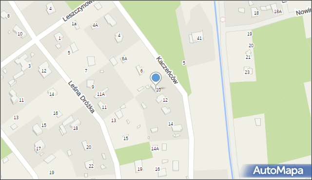 Zalesie Górne, Kaczeńców, 8, mapa Zalesie Górne