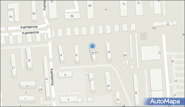 Zamość, Kamienna, 12, mapa Zamościa