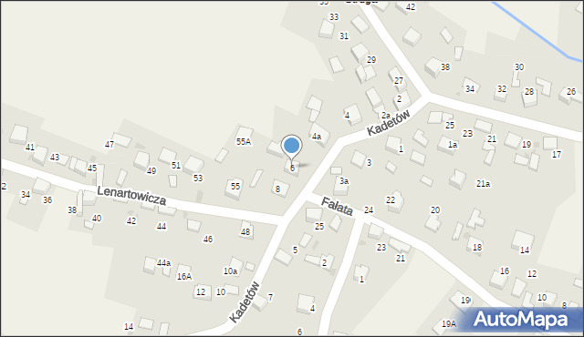 Żarki, Kadetów, 6, mapa Żarki