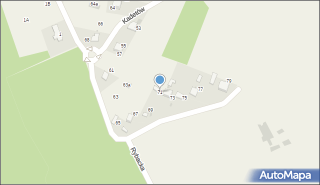 Żarki, Kadetów, 71, mapa Żarki