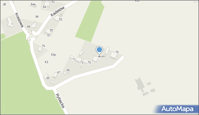 Żarki, Kadetów, 77, mapa Żarki