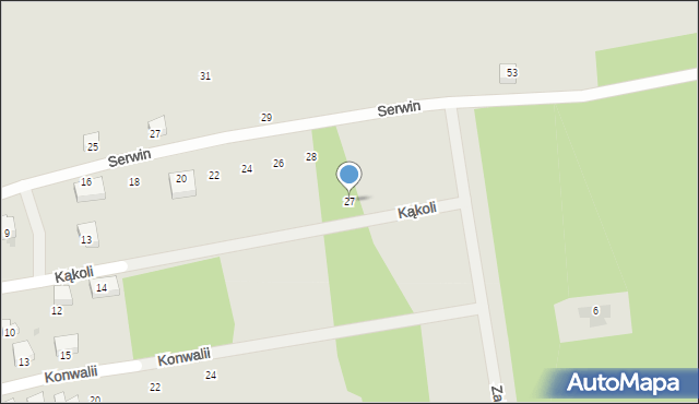 Żarki, Kąkoli, 27, mapa Żarki