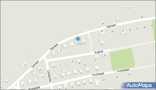 Żarki, Kąkoli, 7, mapa Żarki