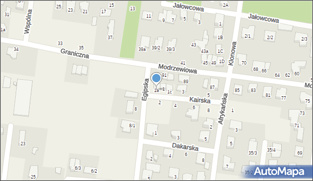 Zaścianki, Kairska, 1a, mapa Zaścianki