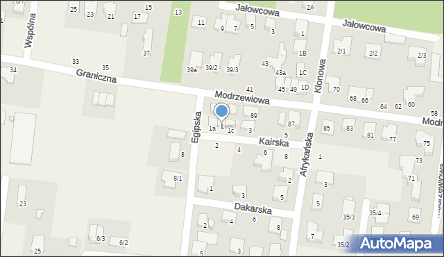 Zaścianki, Kairska, 1b, mapa Zaścianki