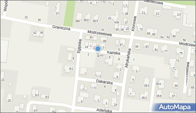 Zaścianki, Kairska, 4, mapa Zaścianki