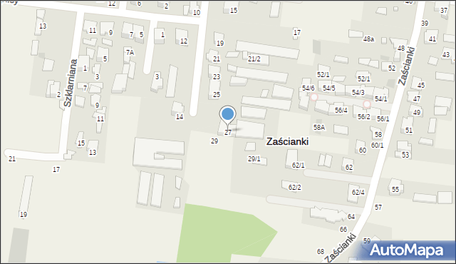 Zaścianki, Kasztelańska, 27, mapa Zaścianki