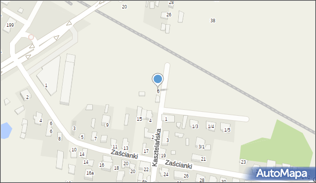 Zaścianki, Kasztelańska, 6, mapa Zaścianki