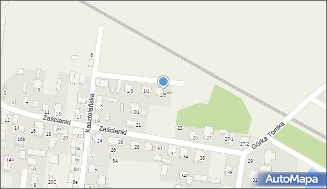 Zaścianki, Kasztelańska, 1/5, mapa Zaścianki