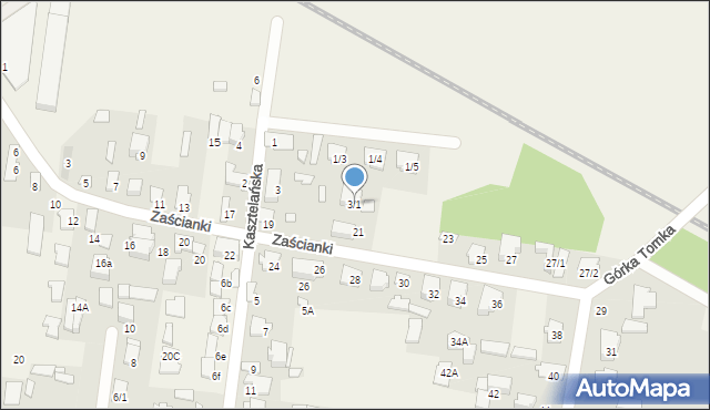 Zaścianki, Kasztelańska, 3/1, mapa Zaścianki