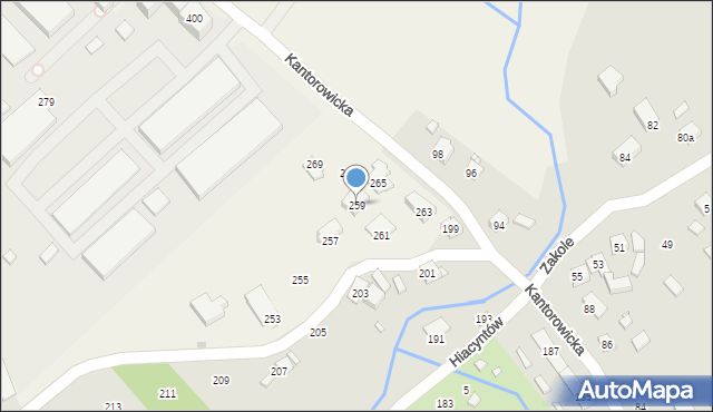 Zastów, Kantorowicka, 259, mapa Zastów