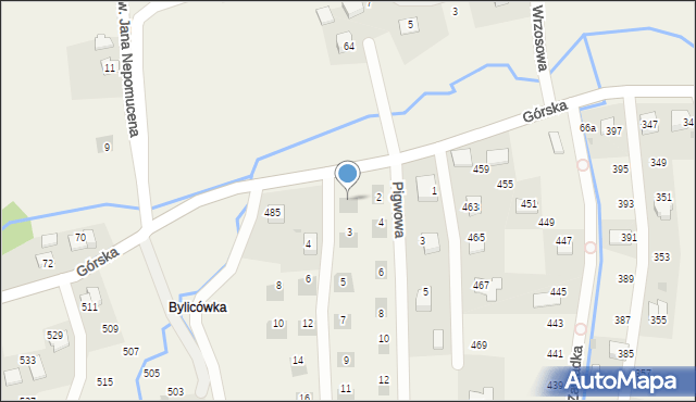 Zawadka, Karmelowa, 1, mapa Zawadka