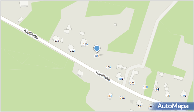 Zawiercie, Karlińska, 108, mapa Zawiercie