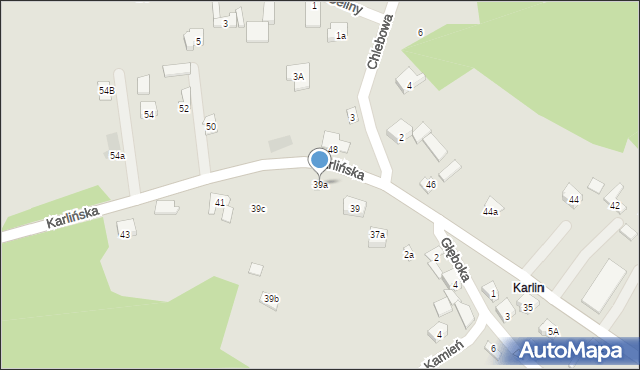 Zawiercie, Karlińska, 39a, mapa Zawiercie