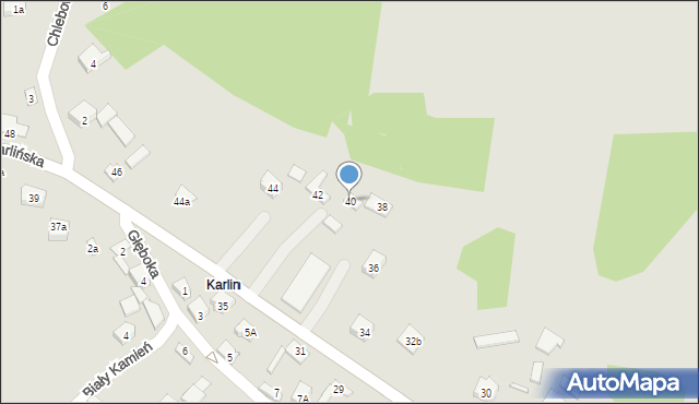 Zawiercie, Karlińska, 40, mapa Zawiercie