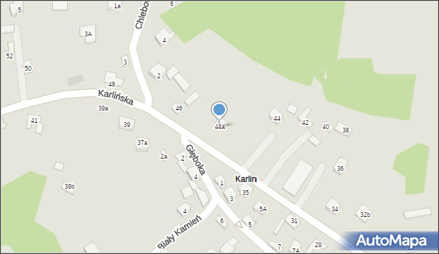 Zawiercie, Karlińska, 44a, mapa Zawiercie
