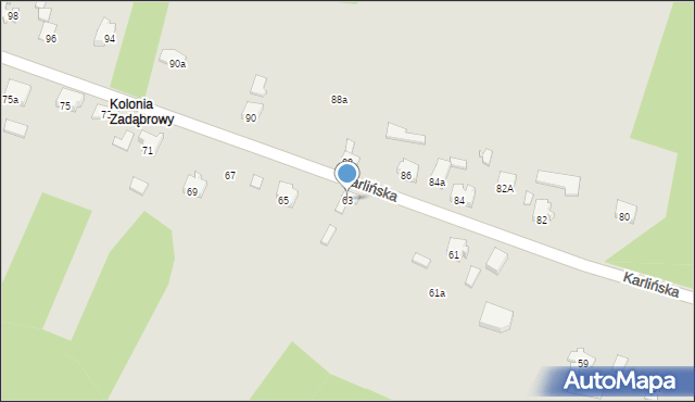 Zawiercie, Karlińska, 63, mapa Zawiercie