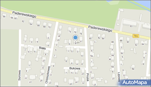 Zawiercie, Kasztanowa, 4, mapa Zawiercie