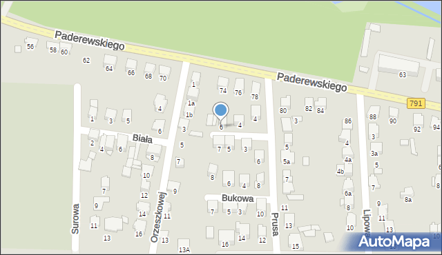 Zawiercie, Kasztanowa, 6, mapa Zawiercie