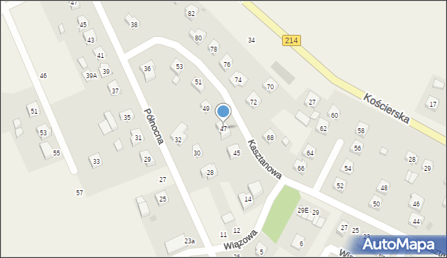 Zblewo, Kasztanowa, 47, mapa Zblewo