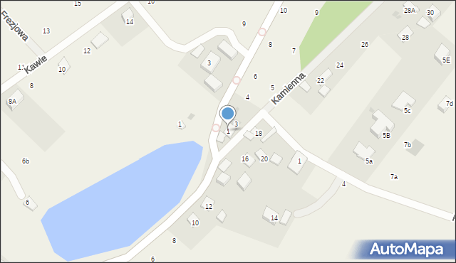 Zbychowo, Kamienna, 1, mapa Zbychowo